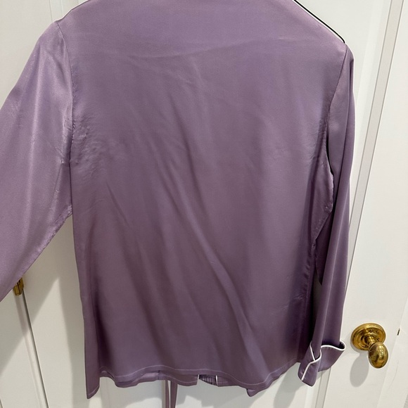 Olivia Von Halle Coco Pajamas in Lilac size 3 - Picture 4 of 5